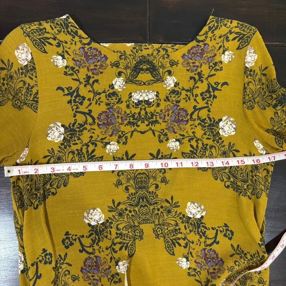 Free People Smooth Talker Floral Boho Ruffle Mini Dress S Whimsygoth Fairy - Picture 6 of 7